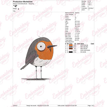 Cute Cartoon Quirky Bird Digital Embroidery Design