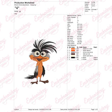 Funny Cartoon Bird Embroidery Design