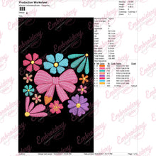 Floral & Festive Bow Embroidery Design