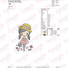 Gardener Girl Embroidery Design