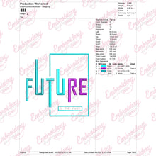 Future Is The Past Embroidery Design