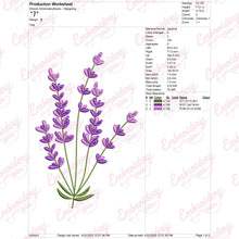 Lavender Bouquet Embroidery Design