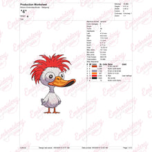 Funny Duck Embroidery Design