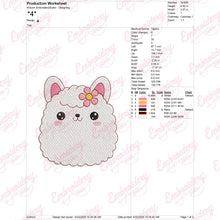 Cute Llama Squishmallow Embroidery Design