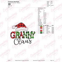 Granny Claus Christmas Embroidery Design