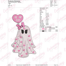 Halloween Love Be My Boo Embroidery Design