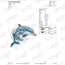 Jumping Cute Dolphin Embroidery Design