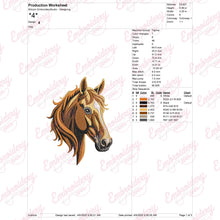Elegant Horse Head Embroidery Design