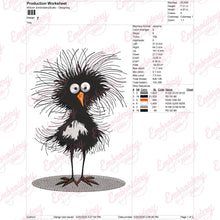 Funny Crazy Chicken Embroidery Design