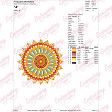 Mandala Flower Embroidery Design