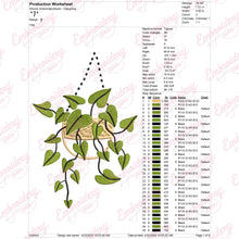 Hanging Plant Embroidery Design
