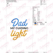 Dad My Guiding Light Embroidery Design