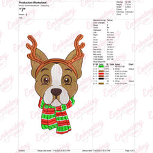 Christmas Canine Charm Embroidery Design