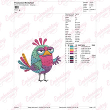 Charming Bird Machine Embroidery Design