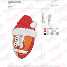 Christmas American Football Embroidery Art