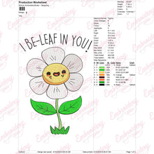 I Believe In You Floral Embroidery Design