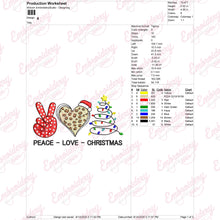 Peaceful Love Of Christmas Embroidery Design