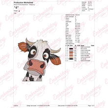 Funny Cattle Cow Embroidery Design