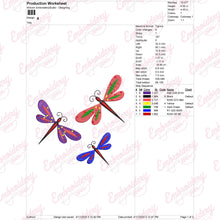 Beautiful Dragonflies Embroidery Design