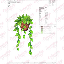 Hanging Plant In A Pot Embroidery Design