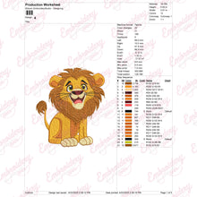 Funny Lion Embroidery Design
