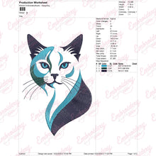 Contemporary Kitty Cat Embroidery Design
