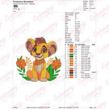 Funny Lion Embroidery Design