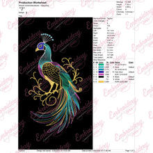 Elegant Peacock Embroidery Design