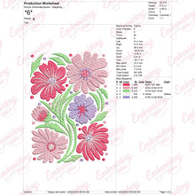 Vibrant Floral Embroidery Design