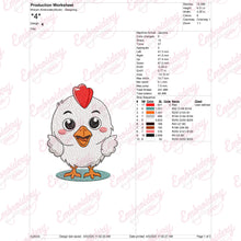 Cute Baby Chicken Embroidery Design