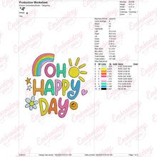 Oh Happy Day Embroidery Design