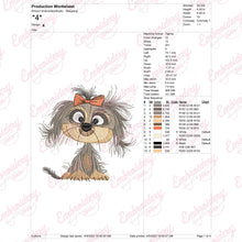 Crazy Dog Embroidery Design