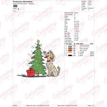 Christmas Tree Time With Max Embroidery Design