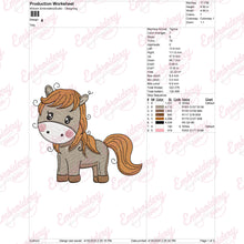 Cute Cartoon Horse Embroidery Design