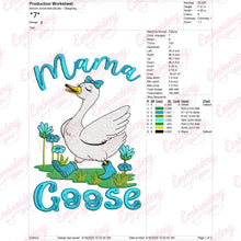 Mama Goose Embroidery Design