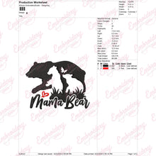 Mama Bear Embroidery Design