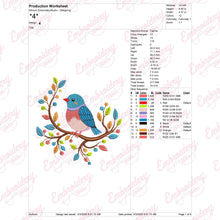 Spring Bird Embroidery design