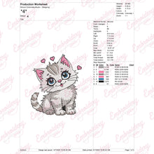 Cartoon Pussy Cat Embroidery Design