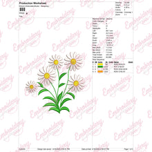 Daisy Flower Embroidery Design