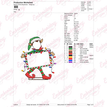 Merry Elf Banner Embroidery Design