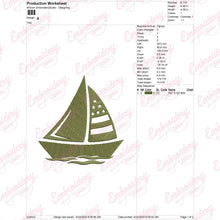 Sailboat Embroidery Design
