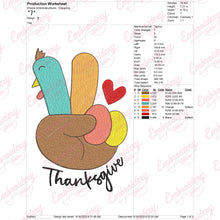 Peaceful Thanksgiving Turkey Embroidery Design