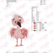 Funny Flamingo Embroidery Design