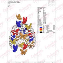 Butterflies In The Stomach Embroidery Design