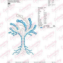 Chain Tree Embroidery Design