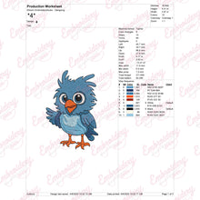 Funny Bird Embroidery Design