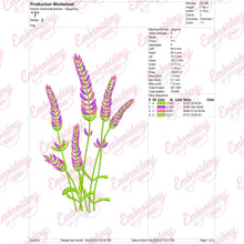 Lavender Embroidery Design
