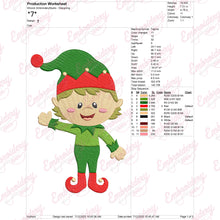 Cute Christmas Elf Embroidery Design