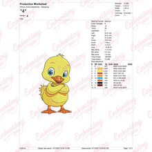 Little Yellow Duck Embroidery Design