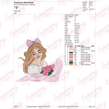Beautiful Girl Machine Embroidery Design
